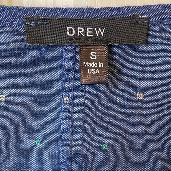 Drew Anthropologie Chambray Flutter Sleeves Swiss Dots Small - Picture 7 of 9